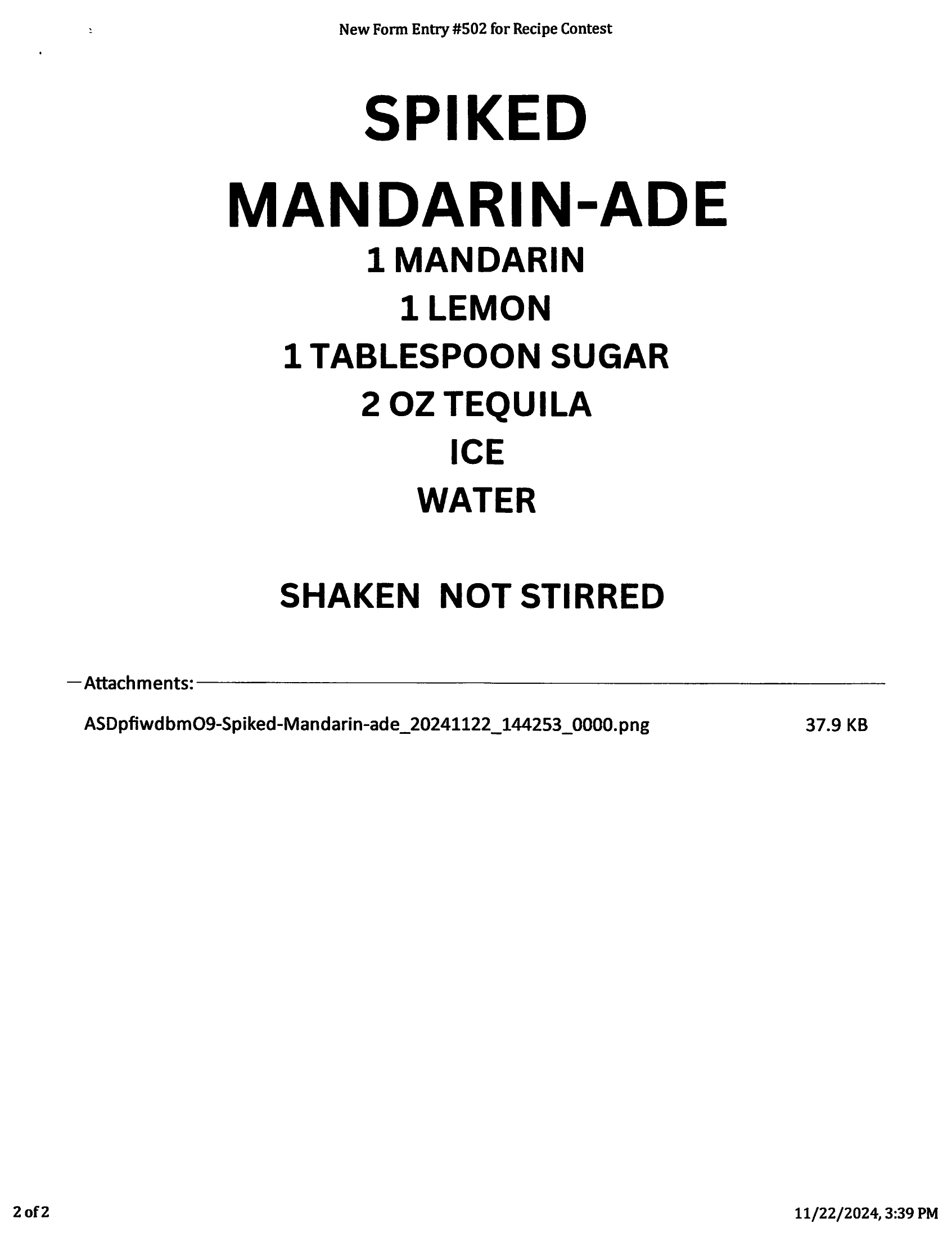 SPIKED MANDARIN-ADE